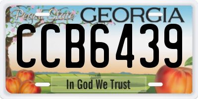 GA license plate CCB6439