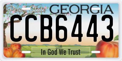 GA license plate CCB6443