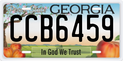 GA license plate CCB6459