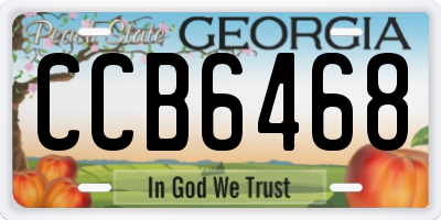 GA license plate CCB6468