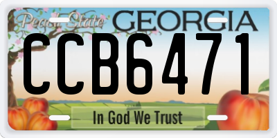 GA license plate CCB6471