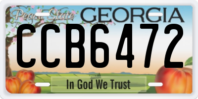 GA license plate CCB6472