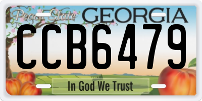 GA license plate CCB6479