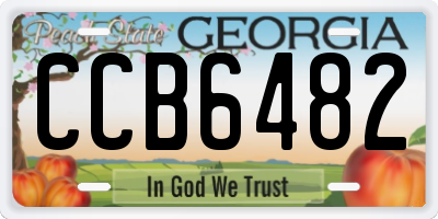 GA license plate CCB6482