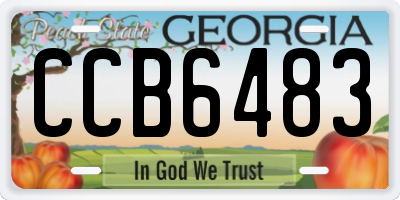 GA license plate CCB6483