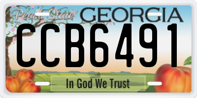 GA license plate CCB6491