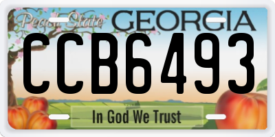 GA license plate CCB6493