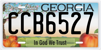 GA license plate CCB6527