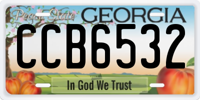 GA license plate CCB6532
