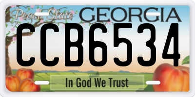 GA license plate CCB6534