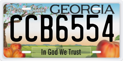 GA license plate CCB6554