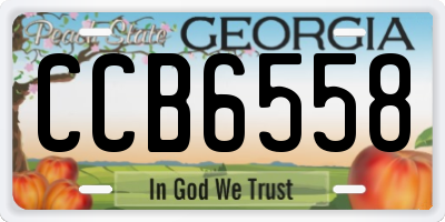 GA license plate CCB6558