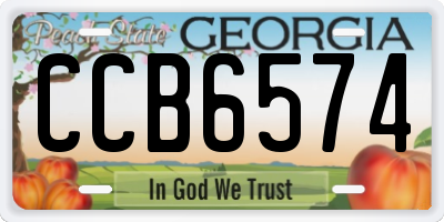 GA license plate CCB6574