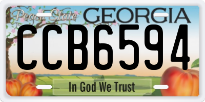GA license plate CCB6594