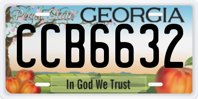 GA license plate CCB6632