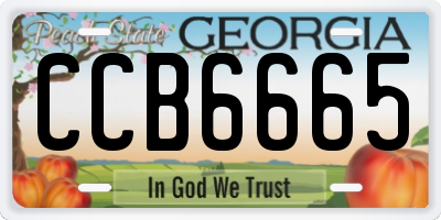 GA license plate CCB6665