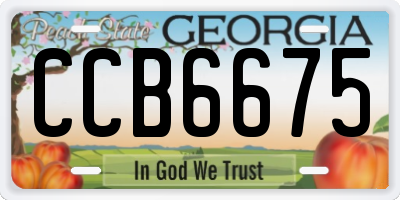 GA license plate CCB6675