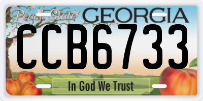 GA license plate CCB6733