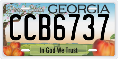 GA license plate CCB6737