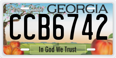 GA license plate CCB6742
