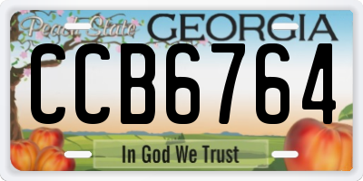 GA license plate CCB6764