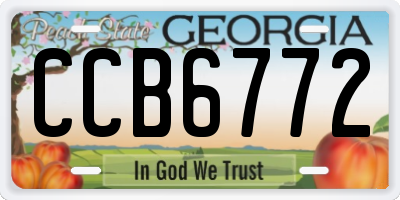 GA license plate CCB6772
