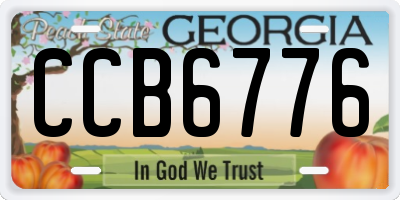 GA license plate CCB6776