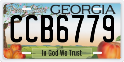 GA license plate CCB6779