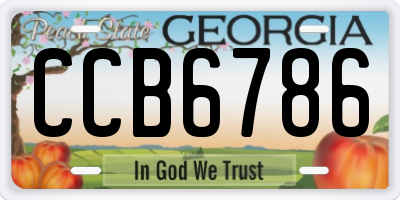 GA license plate CCB6786