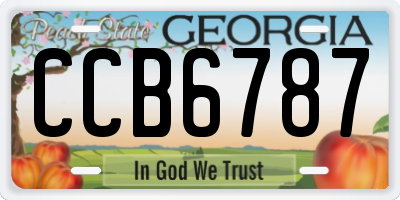 GA license plate CCB6787