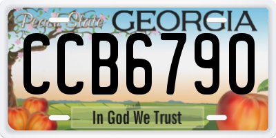 GA license plate CCB6790