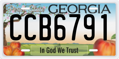 GA license plate CCB6791