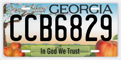 GA license plate CCB6829