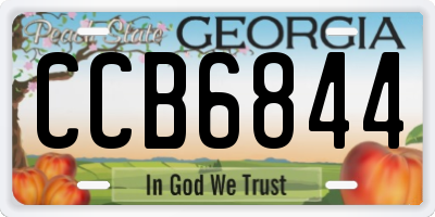 GA license plate CCB6844
