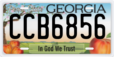 GA license plate CCB6856