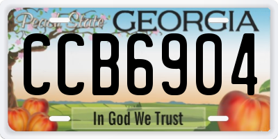 GA license plate CCB6904