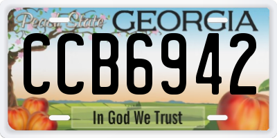 GA license plate CCB6942