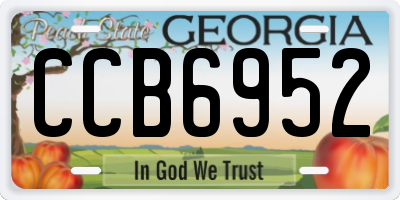 GA license plate CCB6952