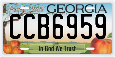 GA license plate CCB6959