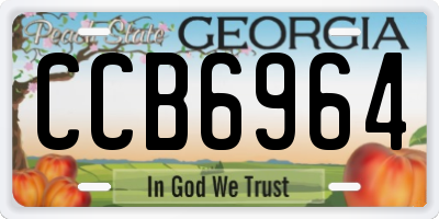 GA license plate CCB6964