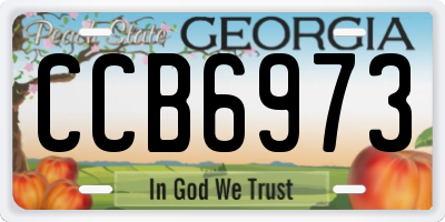 GA license plate CCB6973