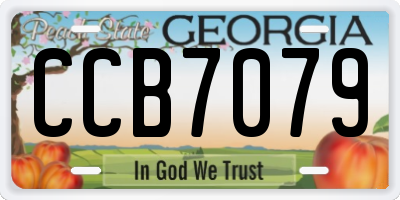 GA license plate CCB7079