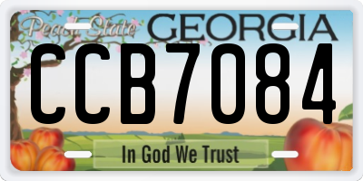 GA license plate CCB7084