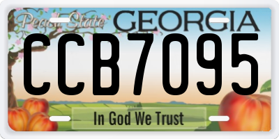 GA license plate CCB7095