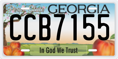 GA license plate CCB7155