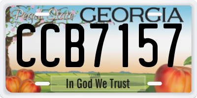 GA license plate CCB7157