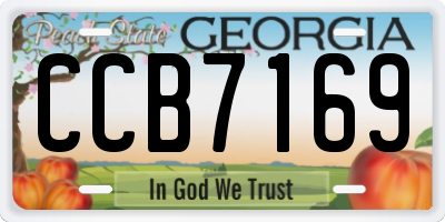 GA license plate CCB7169