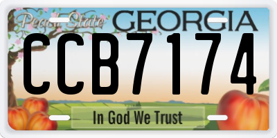 GA license plate CCB7174