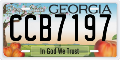 GA license plate CCB7197
