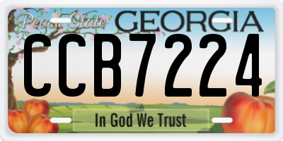 GA license plate CCB7224